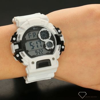 Zegarek męski sportowy na białym gumowym pasku HA-335G (5).jpg